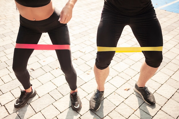 Circuit layout of resistance band exercises