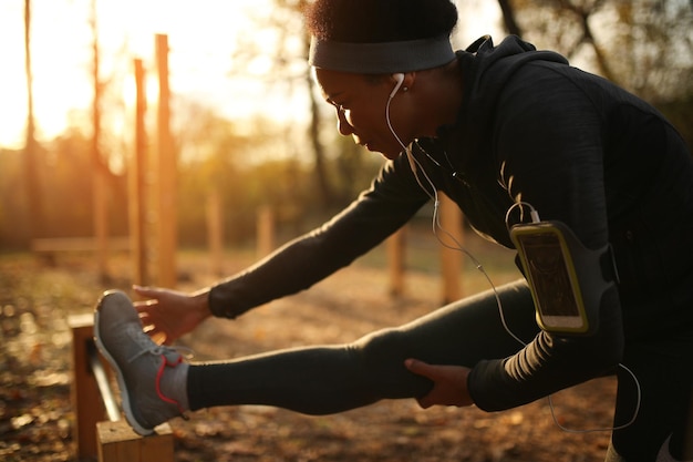 Person walking in nature after workout