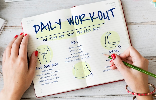 Simple workout routine with bodyweight exercises