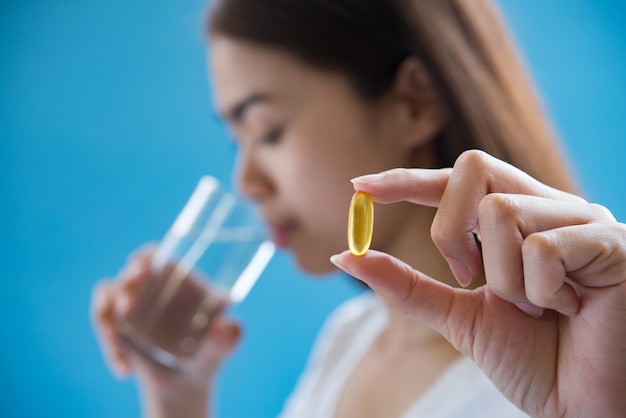Fish oil supplements in capsule form