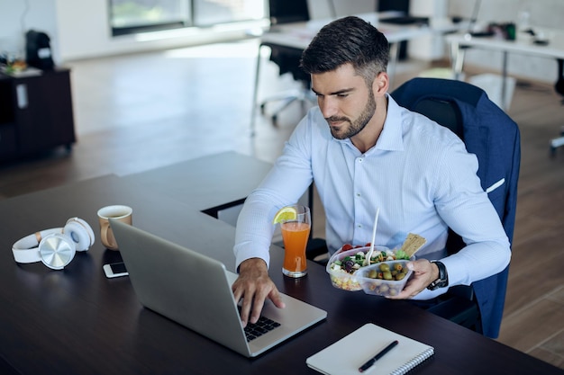 Office worker practicing intermittent fasting