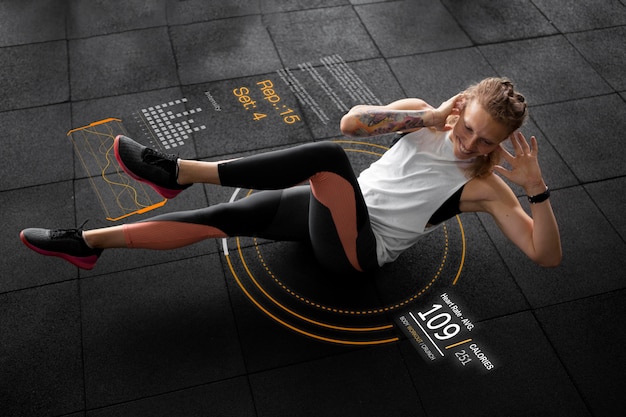 Person doing sprint intervals on a track