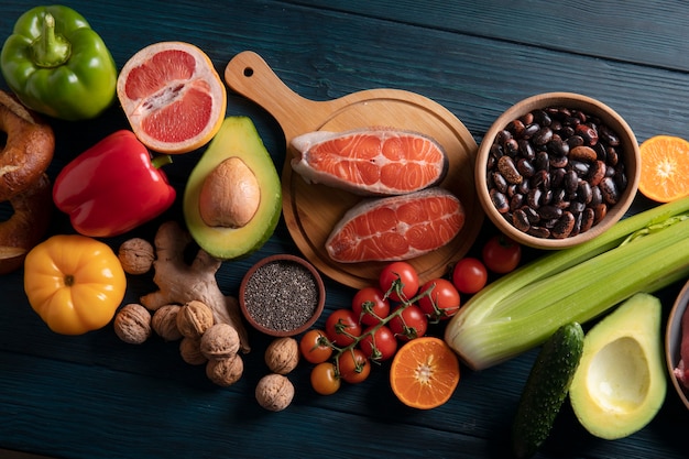 Foods rich in iron like spinach, lentils, and red meat