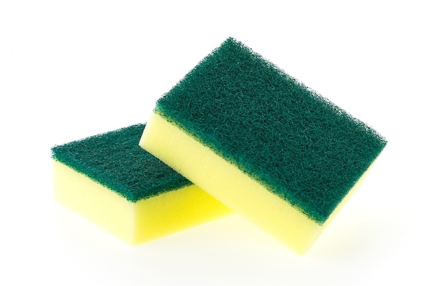 Kitchen sponge on a plate