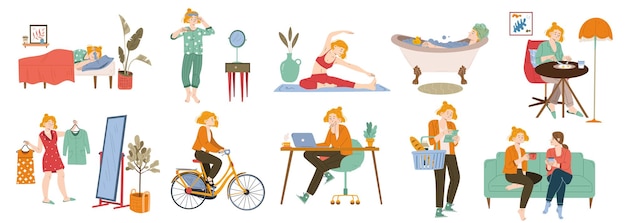 Person practicing morning breathwork and stretching