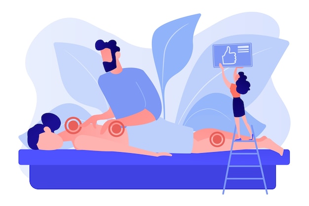 Illustration of fascia and muscle tissue