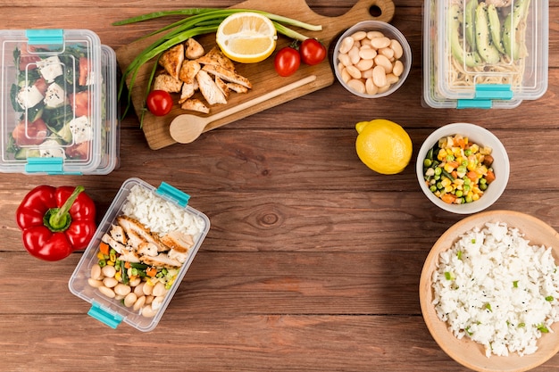 Assembled no-cook meal in container