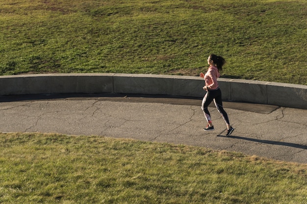 Runner on a hilly trail