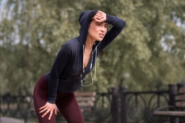 Person pushing too hard at gym