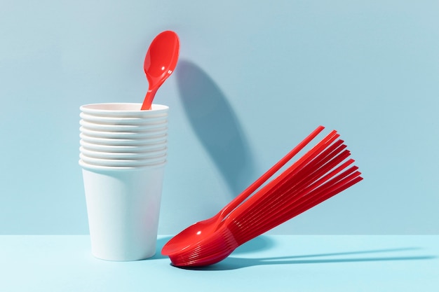 Plastic spatulas and cooking tools