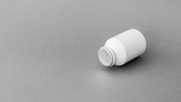 Propranolol medication bottle on a white background