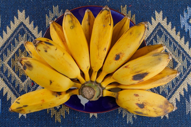 Bunch of red bananas