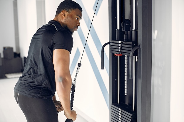 Person performing resistance training with proper form