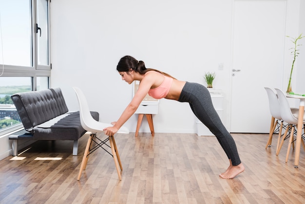 Seated punching exercise for upper body HIIT