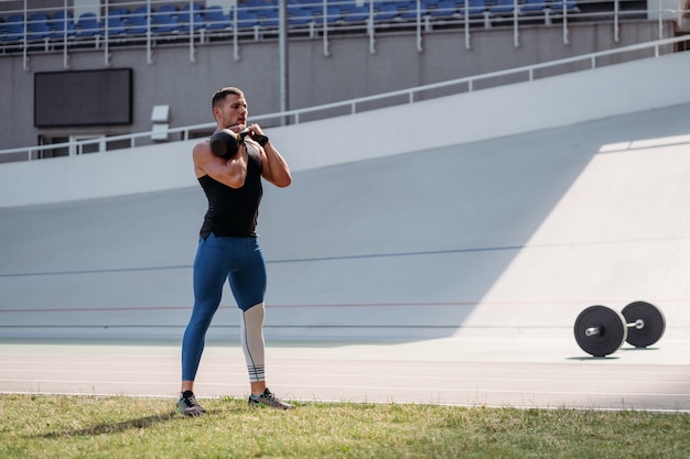 Runner doing bodyweight exercises on a mat