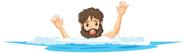 Swimmer floating on back in water for recovery