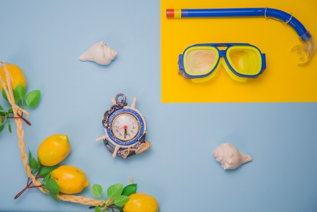 Swimmer checking watch mid-lane