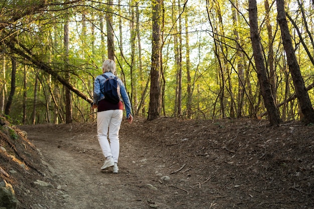 Person walking on a nature trail
