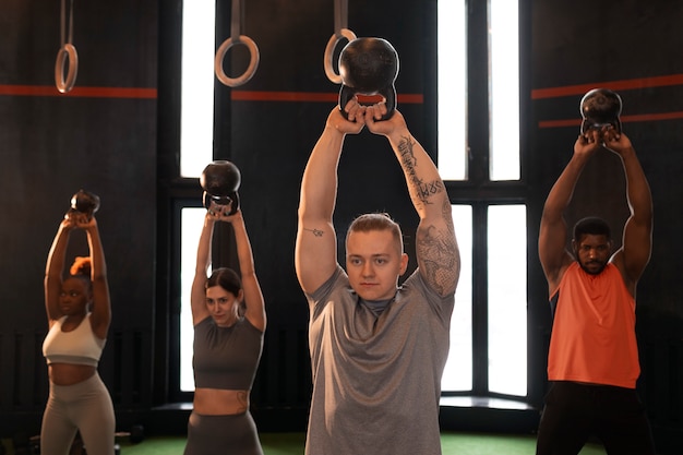 Teenager doing bodyweight exercises